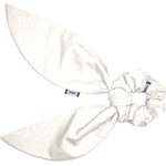 Short tail scrunchie white sequined - PPMC