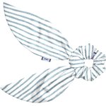 Short tail scrunchie striped blue gray glitter - PPMC