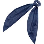 Long tail scrunchie blue english embroidery - PPMC