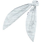 Long tail scrunchie striped blue gray glitter - PPMC