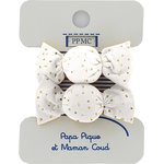 Elastiques Mousse Mini Bonbons  blanc pailleté - PPMC