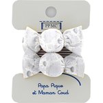 Elastiques Mousse Mini Bonbons broderie anglaise blanche - PPMC