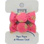 Elastiques Mousse Mini Bonbons feuillage or rose - PPMC