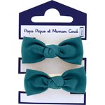 Small elastic bows bleu vert - PPMC