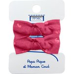 Small elastic bows plumetis rose fuchsia - PPMC