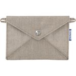 Little envelope clutch silver linen - PPMC