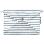 Little envelope clutch striped blue gray glitter - PPMC