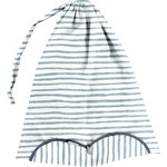 Lingerie bag striped blue gray glitter - PPMC
