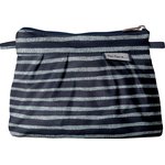 Mini Pleated clutch bag striped silver dark blue - PPMC