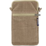 Quilted phone pocket copper linen - PPMC