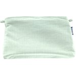 Coton clutch bag gaze vert d'eau - PPMC
