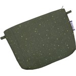 Tiny coton clutch bag gaze pois or kaki - PPMC
