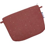 Tiny coton clutch bag gaze pois or rouille - PPMC
