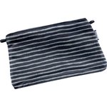 Tiny coton clutch bag striped silver dark blue - PPMC