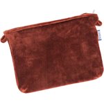 Tiny coton clutch bag terracotta velvet - PPMC