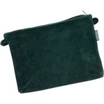 Mini pochette tissu velours vert forêt - PPMC