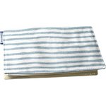 Chequebook cover striped blue gray glitter - PPMC
