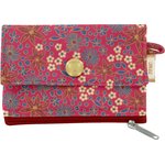 zipper pouch card purse badiane framboise - PPMC