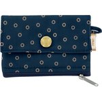 zipper pouch card purse bulle bronze marine - PPMC