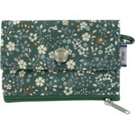 zipper pouch card purse fleuri kaki - PPMC