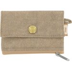 zipper pouch card purse golden linen - PPMC
