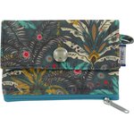 zipper pouch card purse palmia emeraude - PPMC