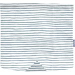 Square flap of saddle bag  striped blue gray glitter - PPMC