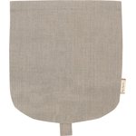 Flap of small shoulder bag silver linen - PPMC