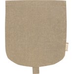 Flap of small shoulder bag golden linen - PPMC