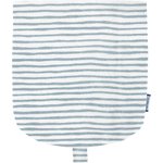 Flap of small shoulder bag striped blue gray glitter - PPMC