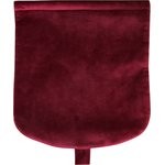 Flap of small shoulder bag red velvet - PPMC