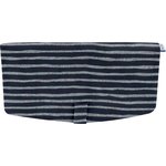 Flap of shoulder bag striped silver dark blue - PPMC