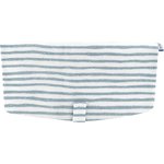 Flap of shoulder bag striped blue gray glitter - PPMC