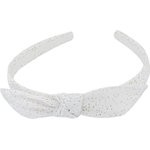bow headband white sequined - PPMC