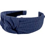 Large Crossed Headband blue english embroidery - PPMC