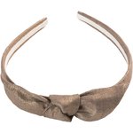bow headband copper linen - PPMC