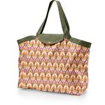 Tote bag with a zip ikat ocre - PPMC