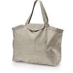 Tote bag with a zip silver linen - PPMC