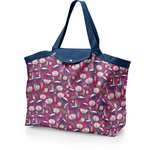 Tote bag with a zip fuchsia poppy - PPMC