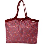 Pleated tote bag - Medium size badiane framboise - PPMC