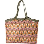 Pleated tote bag - Medium size ikat ocre - PPMC