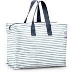 Storage bag striped blue gray glitter - PPMC
