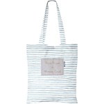 Tote bag striped blue gray glitter - PPMC