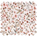 Jersey fabric terracotta and nude flowers - PPMC