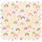 Cotton veil fabric rainbow - PPMC