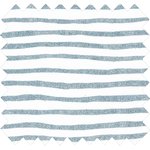 Tela de voile de algodón brillo azul gris a rayas - PPMC