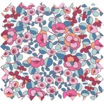 Cotton fabric boutons rose - PPMC