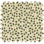 Cotton fabric cream and gold holly ex1107 - PPMC