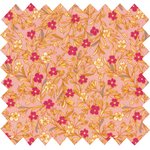 Cotton fabric old pink little flowers - PPMC