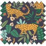 Cotton fabric leopard jungle - PPMC